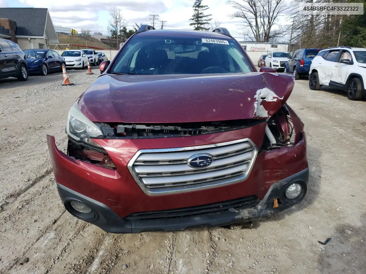 4S4BSBFC4F3322322 2015 Subaru Outback 2.5I Premium