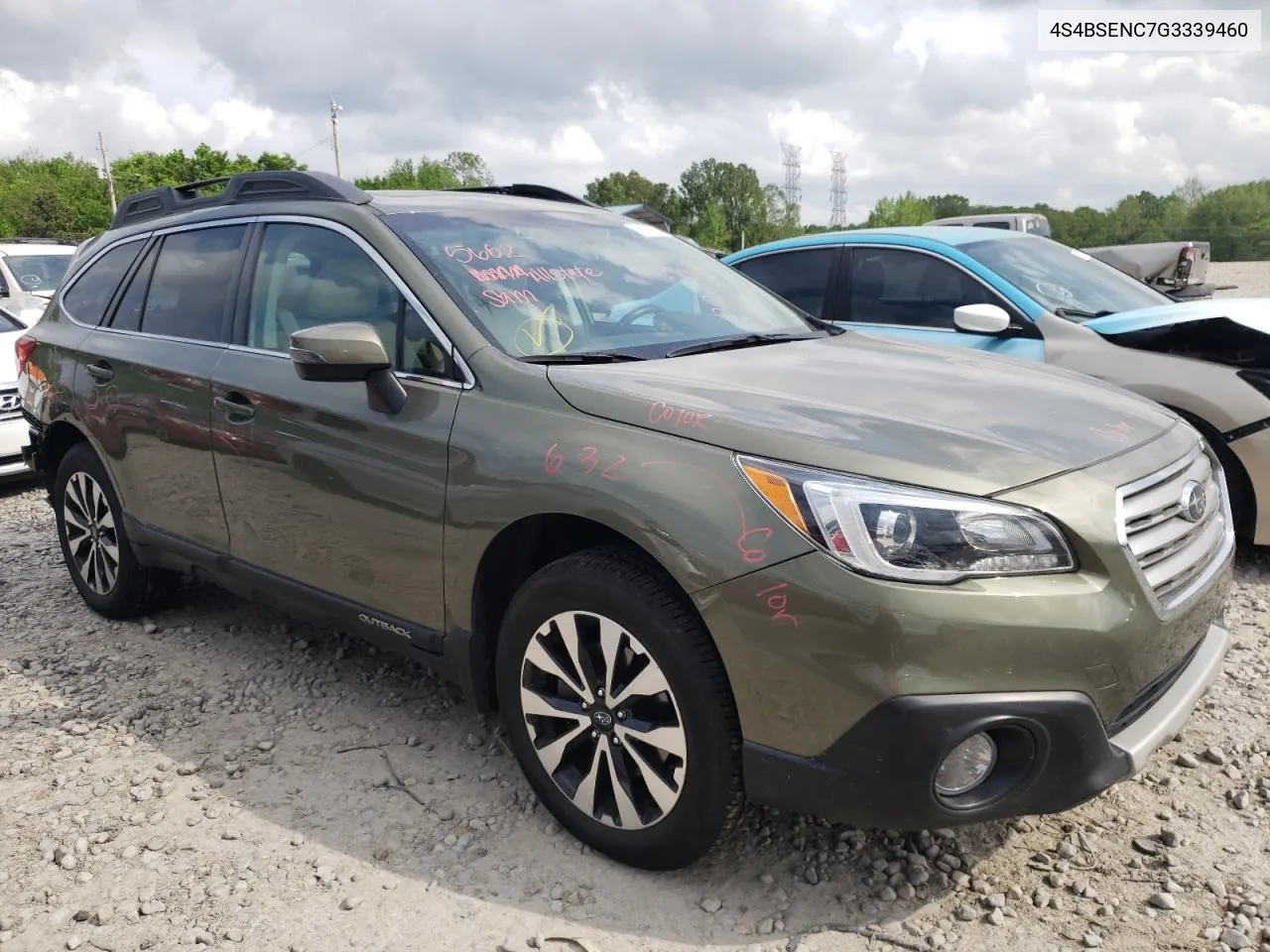 2016 Subaru Outback 3.6R Limited VIN: 4S4BSENC7G3339460 Lot: 51423544