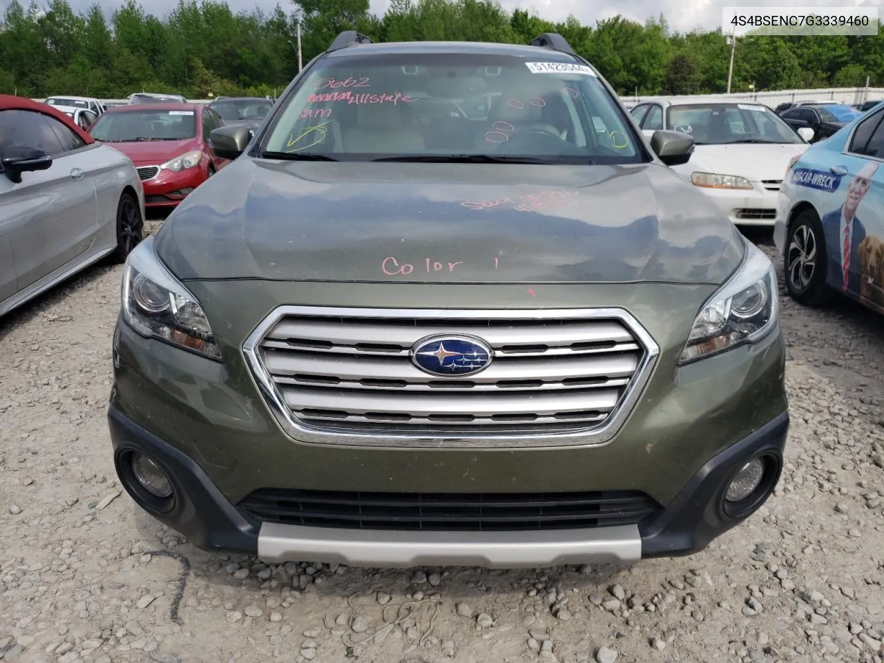 2016 Subaru Outback 3.6R Limited VIN: 4S4BSENC7G3339460 Lot: 51423544