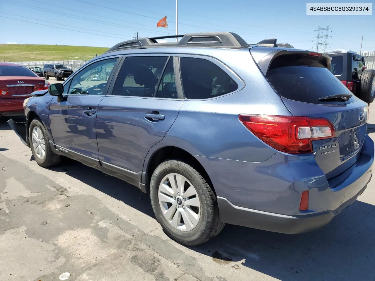 2016 Subaru Outback 2.5I Premium VIN: 4S4BSBCC8G3299374 Lot: 53132414