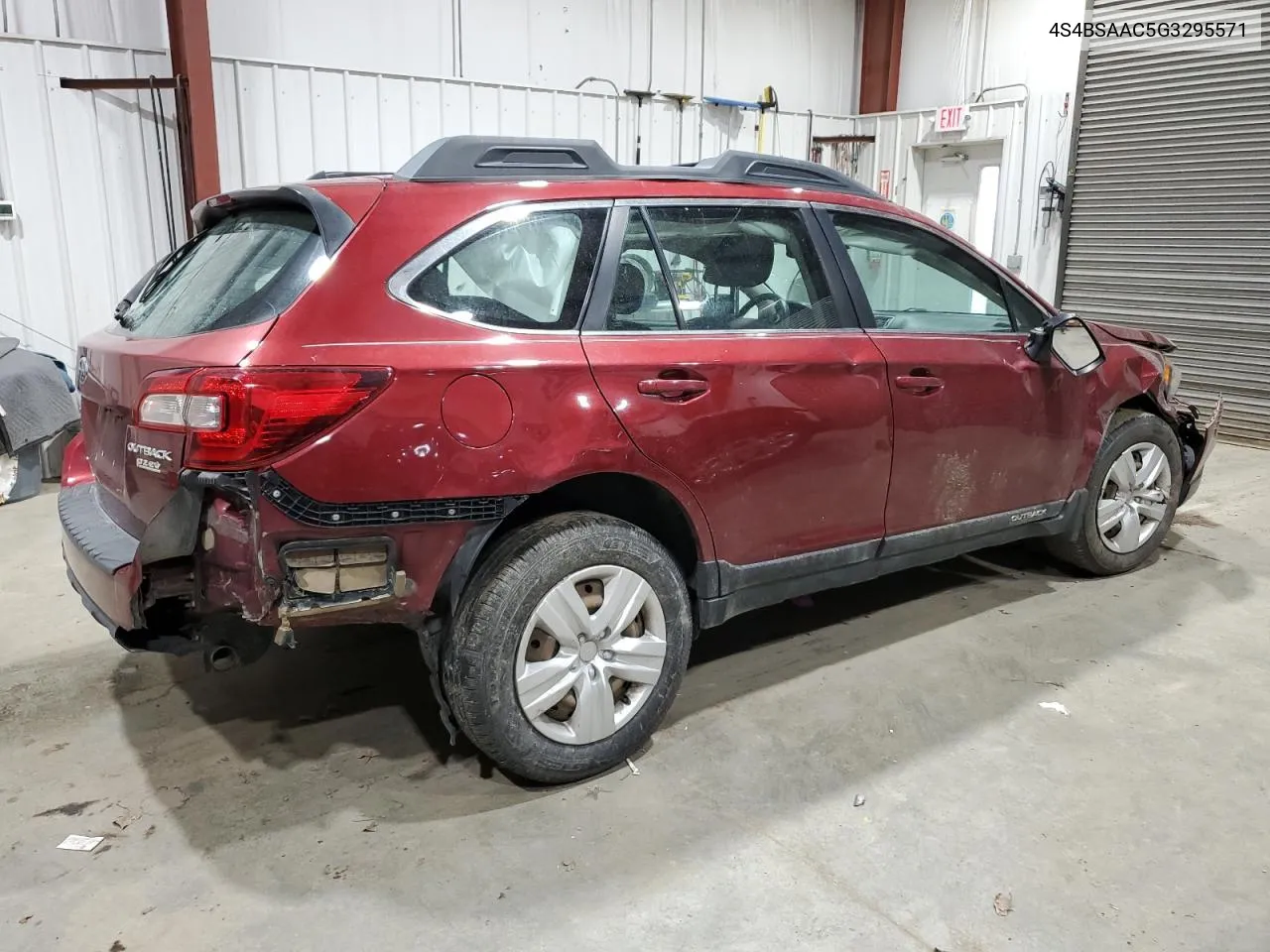 2016 Subaru Outback 2.5I VIN: 4S4BSAAC5G3295571 Lot: 53850834