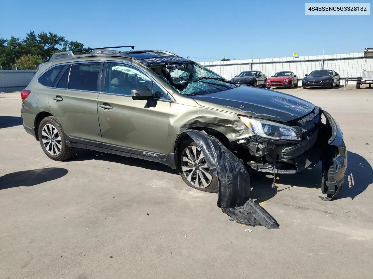 2016 Subaru Outback 3.6R Limited VIN: 4S4BSENC5G3328182 Lot: 55746014