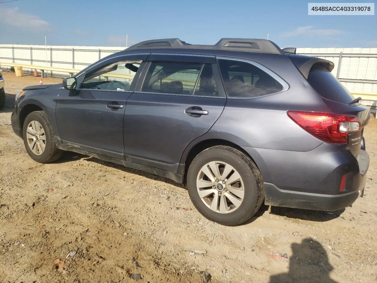 2016 Subaru Outback 2.5I Premium VIN: 4S4BSACC4G3319078 Lot: 60381314