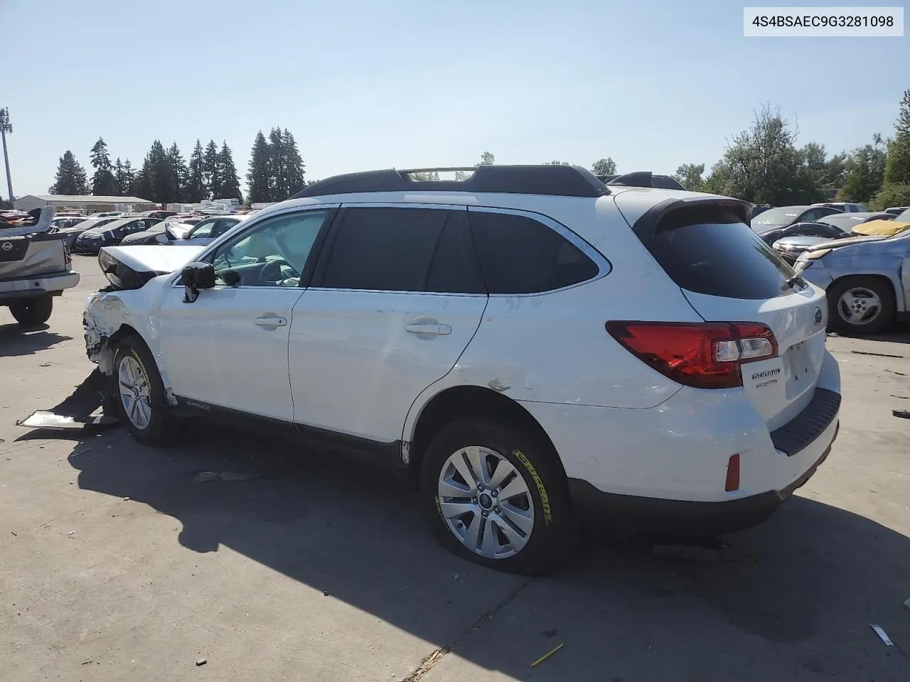 2016 Subaru Outback 2.5I Premium VIN: 4S4BSAEC9G3281098 Lot: 62339094