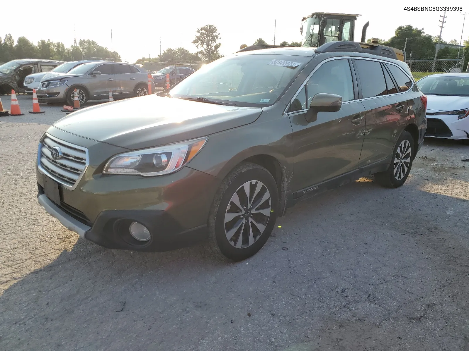 2016 Subaru Outback 2.5I Limited VIN: 4S4BSBNC8G3339398 Lot: 62348624