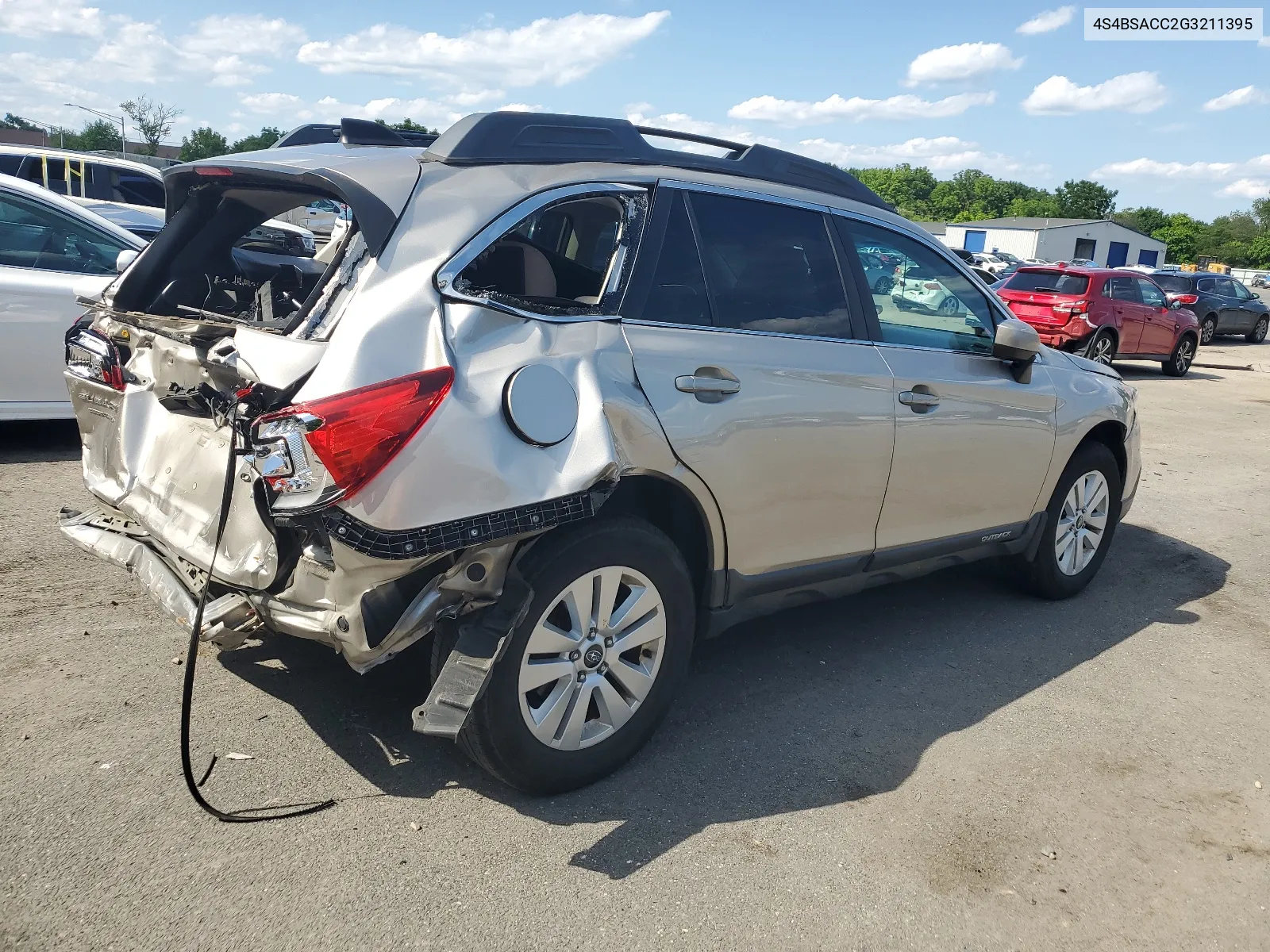 2016 Subaru Outback 2.5I Premium VIN: 4S4BSACC2G3211395 Lot: 63667494