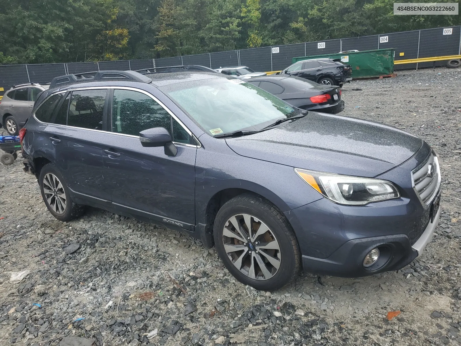 2016 Subaru Outback 3.6R Limited VIN: 4S4BSENC0G3222660 Lot: 63820034