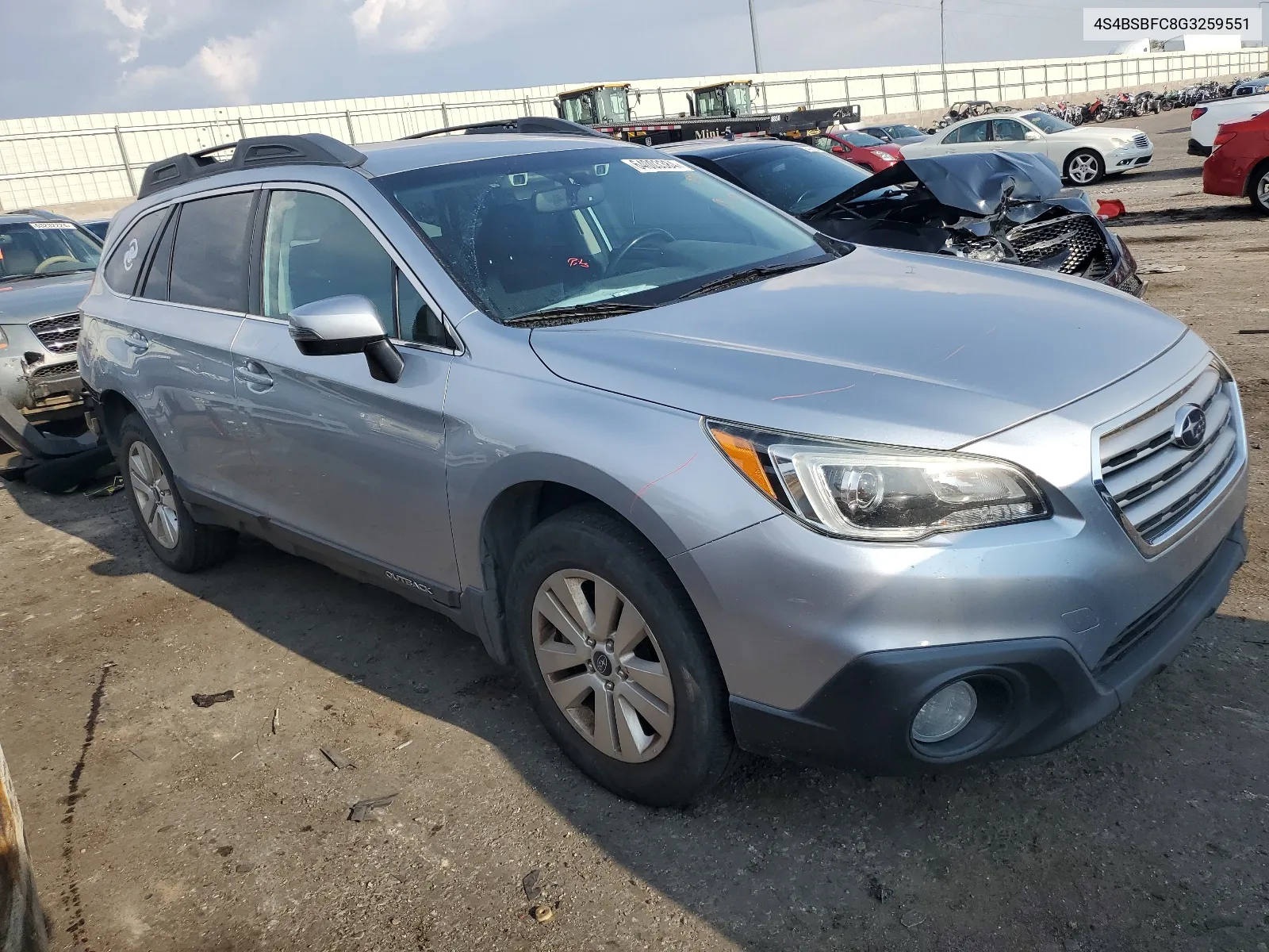 2016 Subaru Outback 2.5I Premium VIN: 4S4BSBFC8G3259551 Lot: 64003384