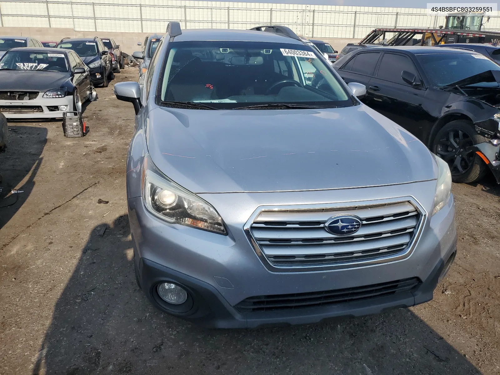 2016 Subaru Outback 2.5I Premium VIN: 4S4BSBFC8G3259551 Lot: 64003384