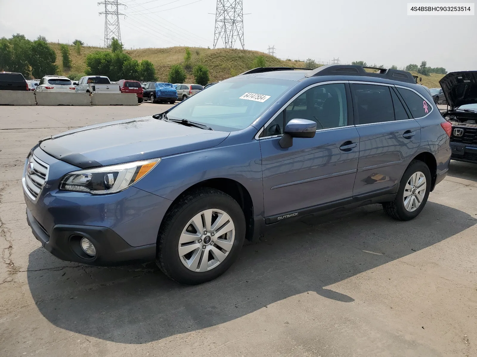 2016 Subaru Outback 2.5I Premium VIN: 4S4BSBHC9G3253514 Lot: 64147554