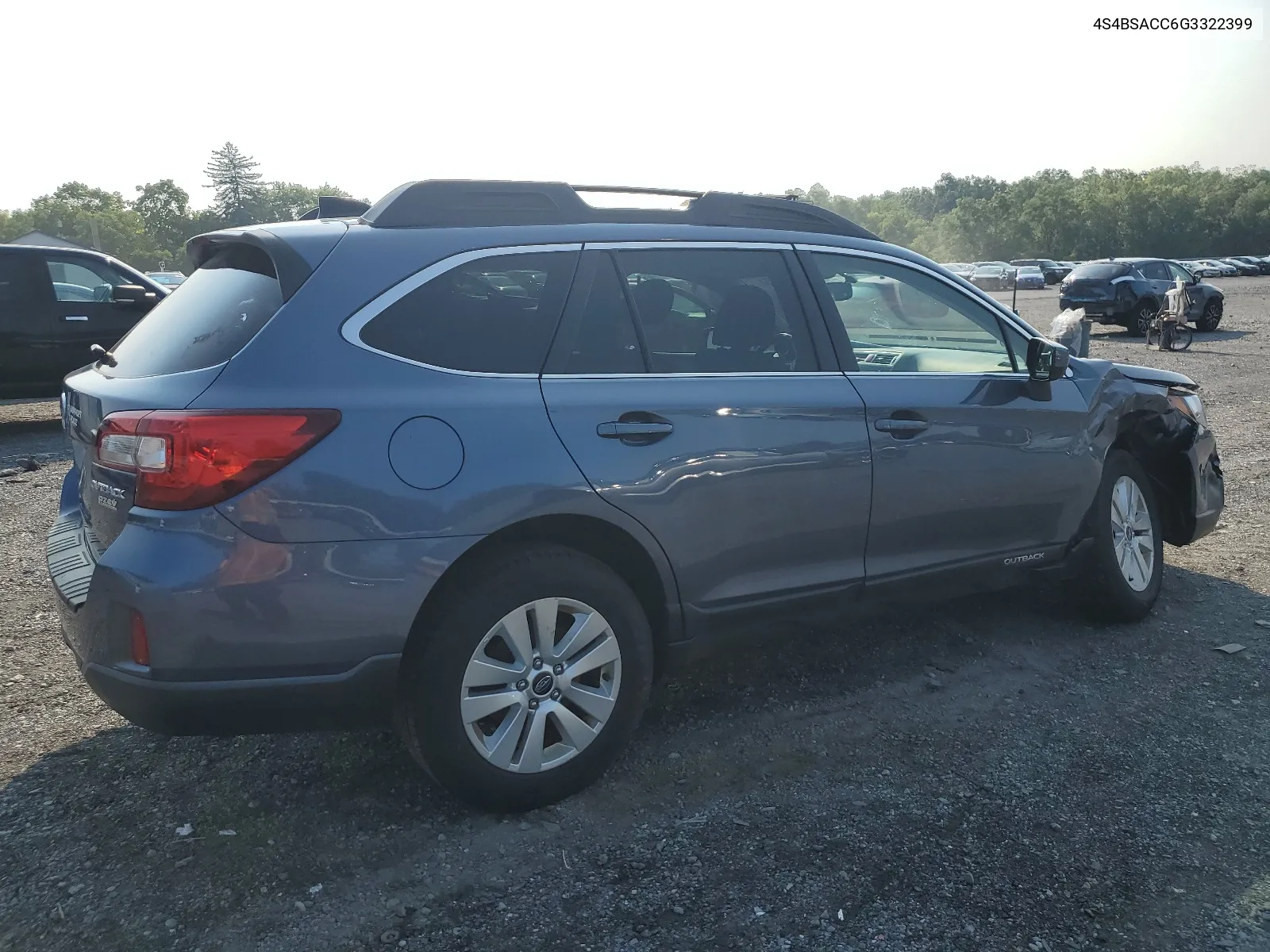 2016 Subaru Outback 2.5I Premium VIN: 4S4BSACC6G3322399 Lot: 64699354