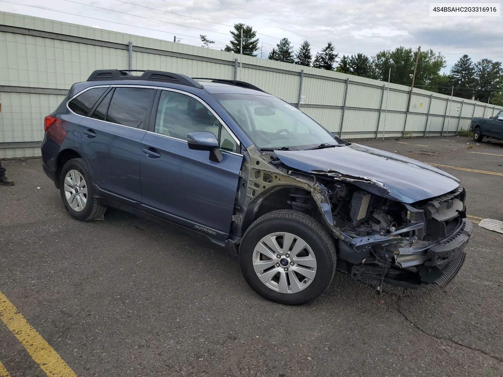 2016 Subaru Outback 2.5I Premium VIN: 4S4BSAHC2G3316916 Lot: 64994264