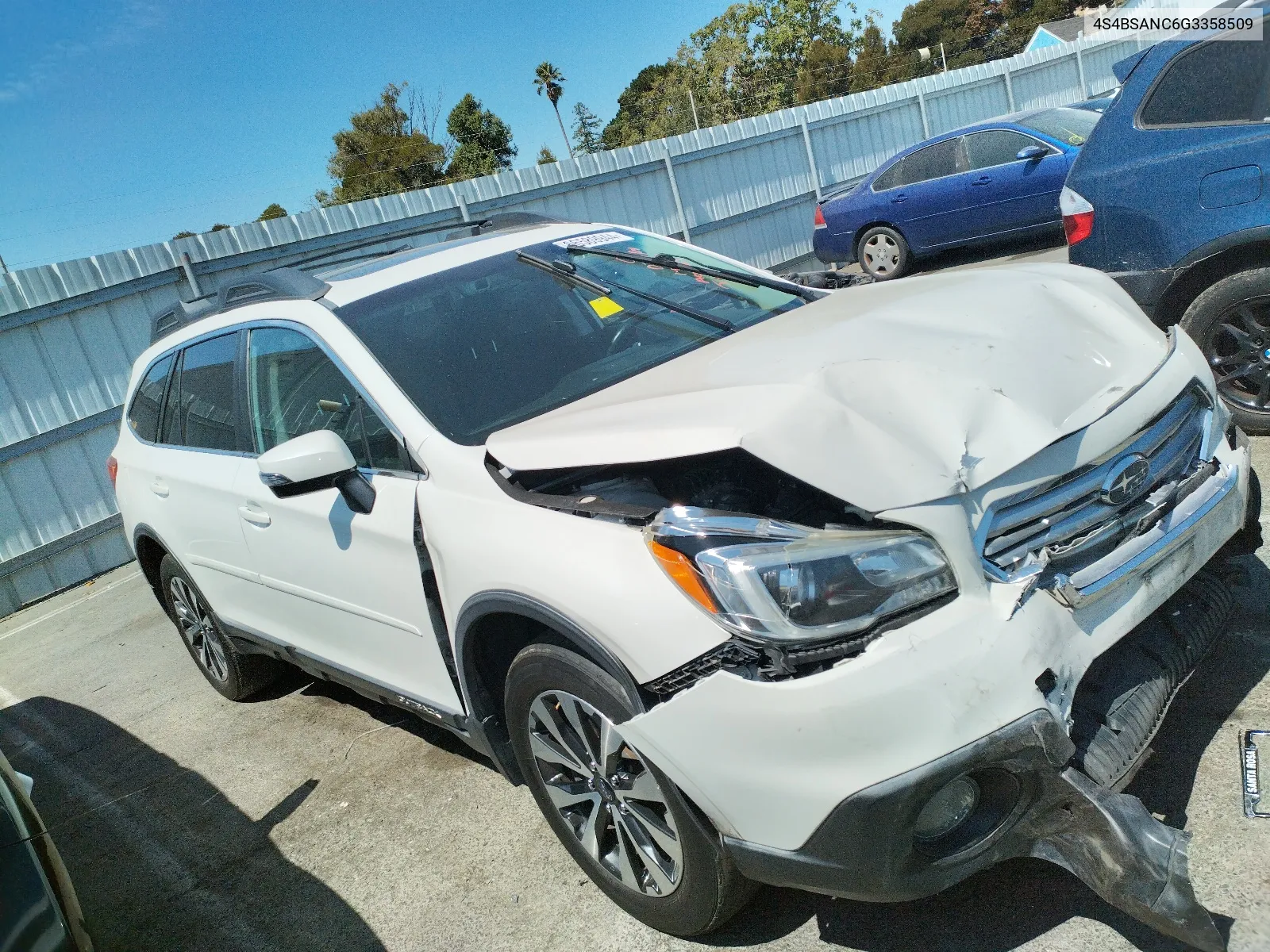 2016 Subaru Outback 2.5I Limited VIN: 4S4BSANC6G3358509 Lot: 66589944