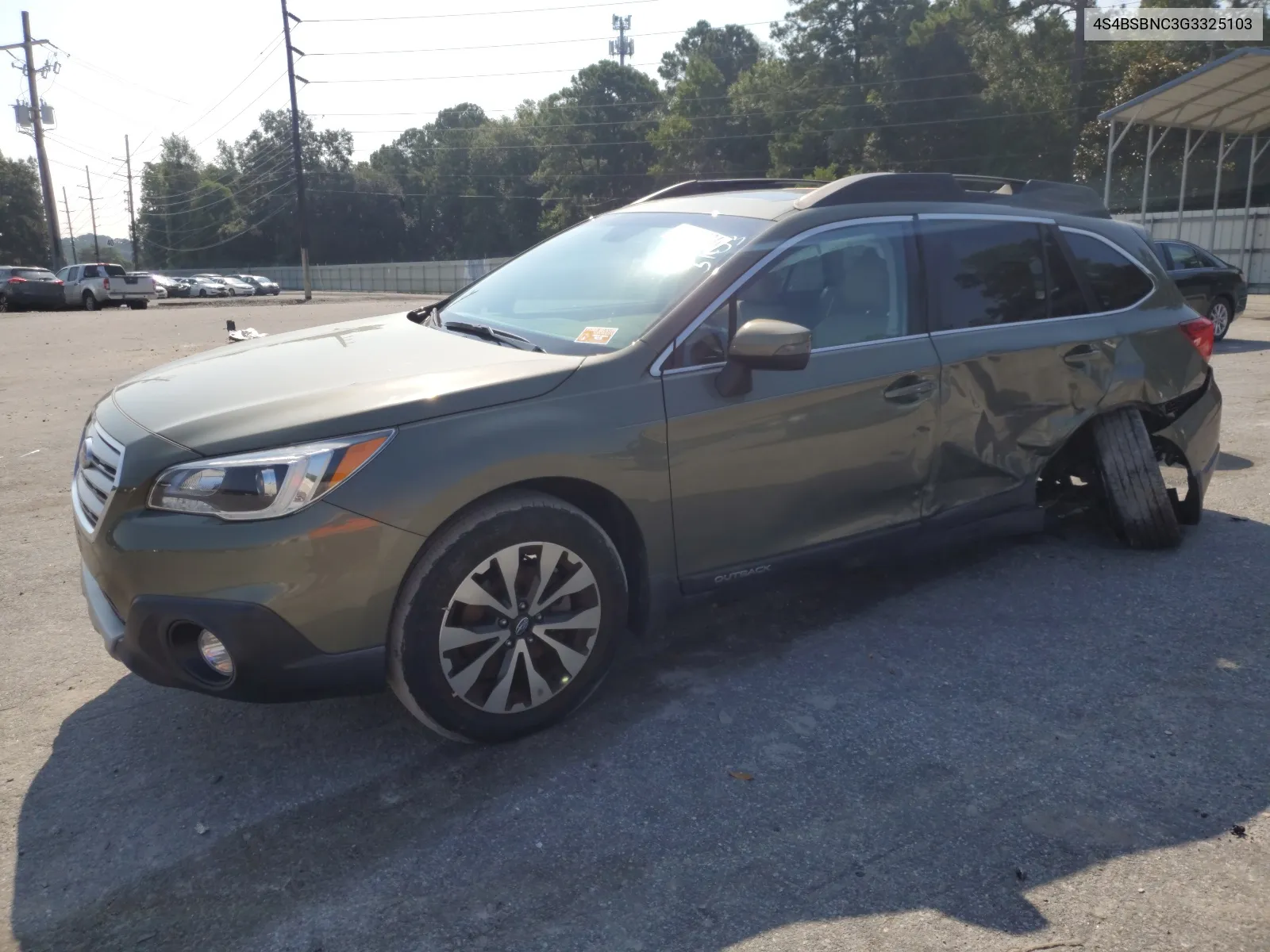 2016 Subaru Outback 2.5I Limited VIN: 4S4BSBNC3G3325103 Lot: 66597284