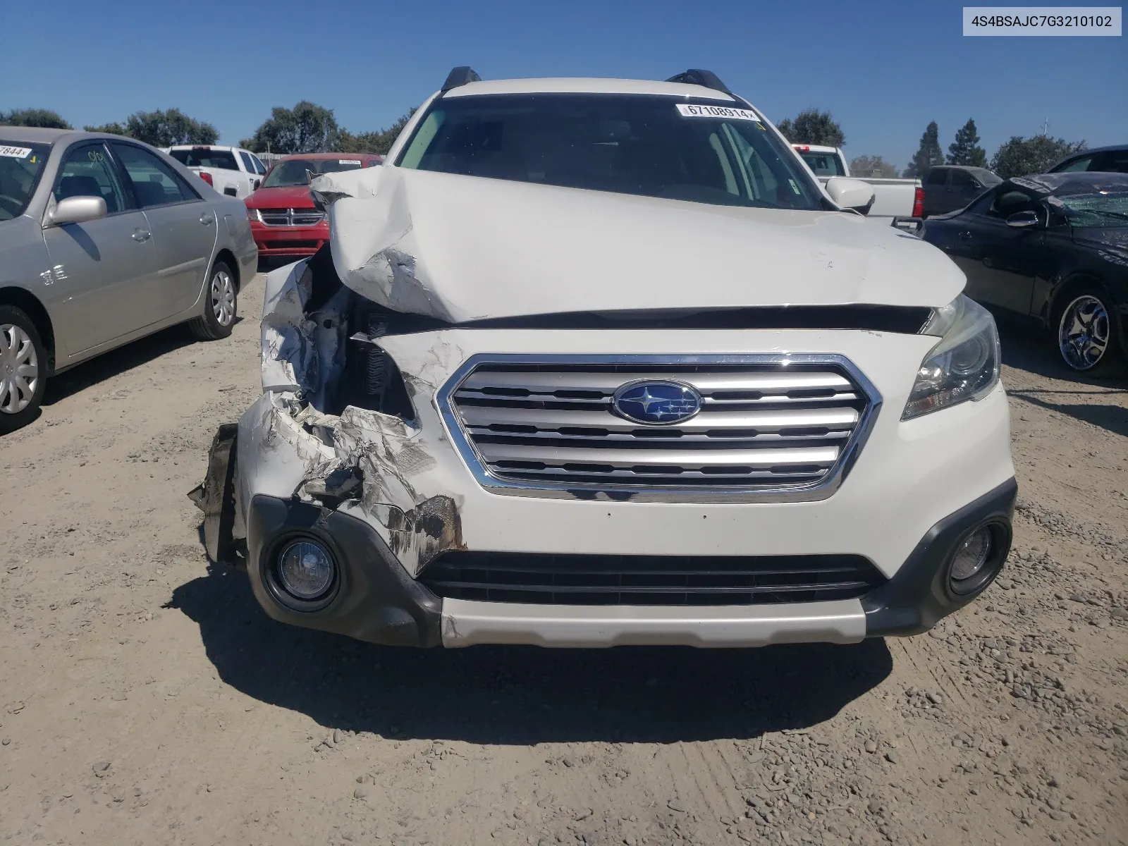 2016 Subaru Outback 2.5I Limited VIN: 4S4BSAJC7G3210102 Lot: 67108914