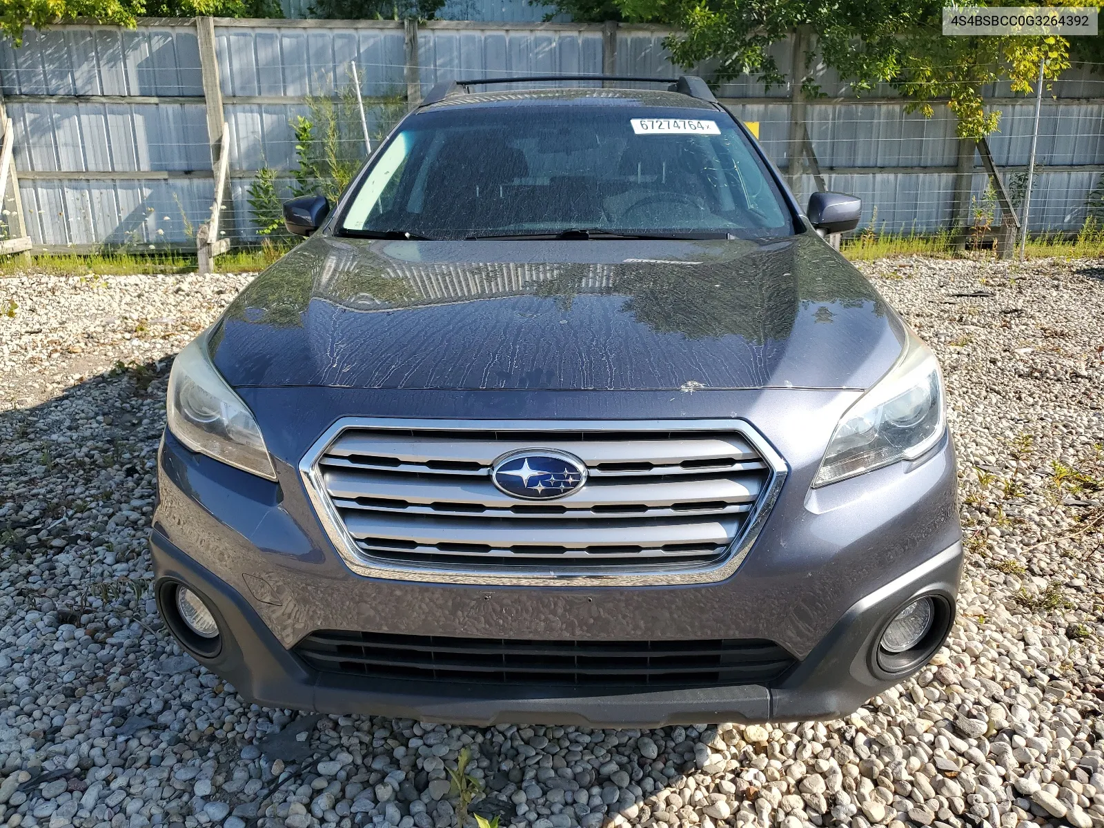 2016 Subaru Outback 2.5I Premium VIN: 4S4BSBCC0G3264392 Lot: 67274764