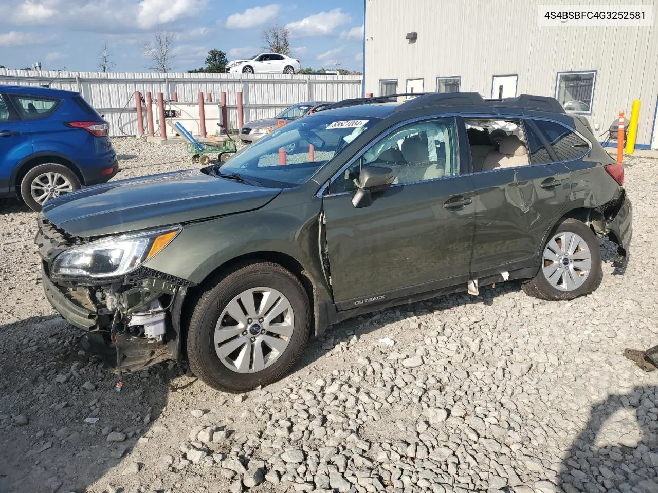 2016 Subaru Outback 2.5I Premium VIN: 4S4BSBFC4G3252581 Lot: 68621084