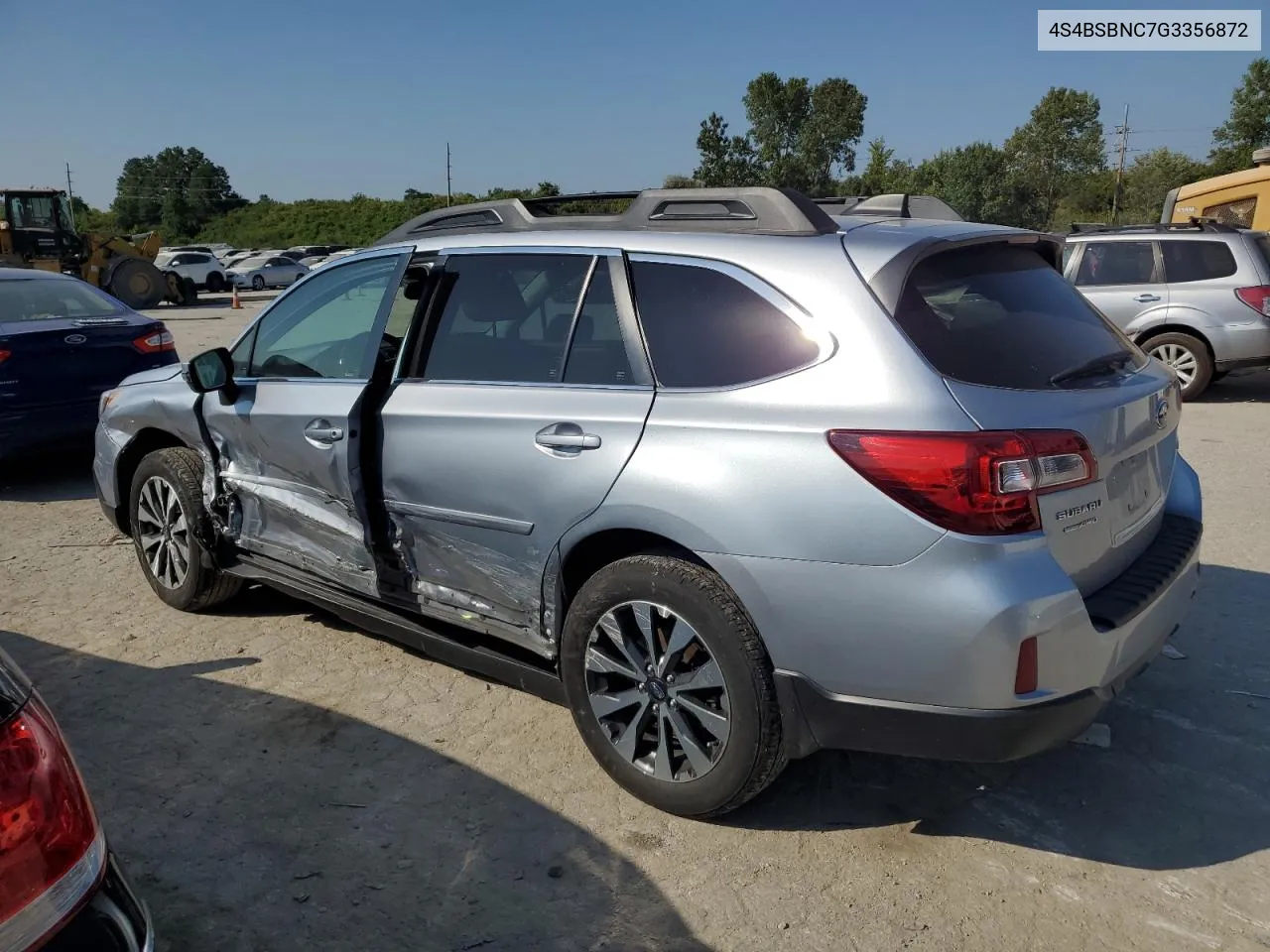 2016 Subaru Outback 2.5I Limited VIN: 4S4BSBNC7G3356872 Lot: 68728314