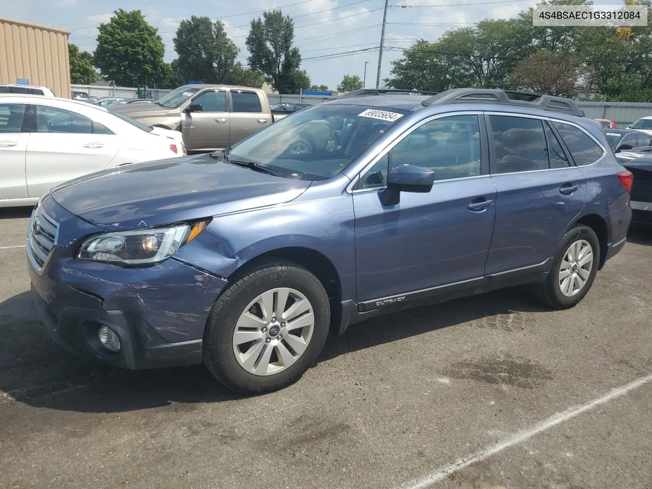 2016 Subaru Outback 2.5I Premium VIN: 4S4BSAEC1G3312084 Lot: 69035654