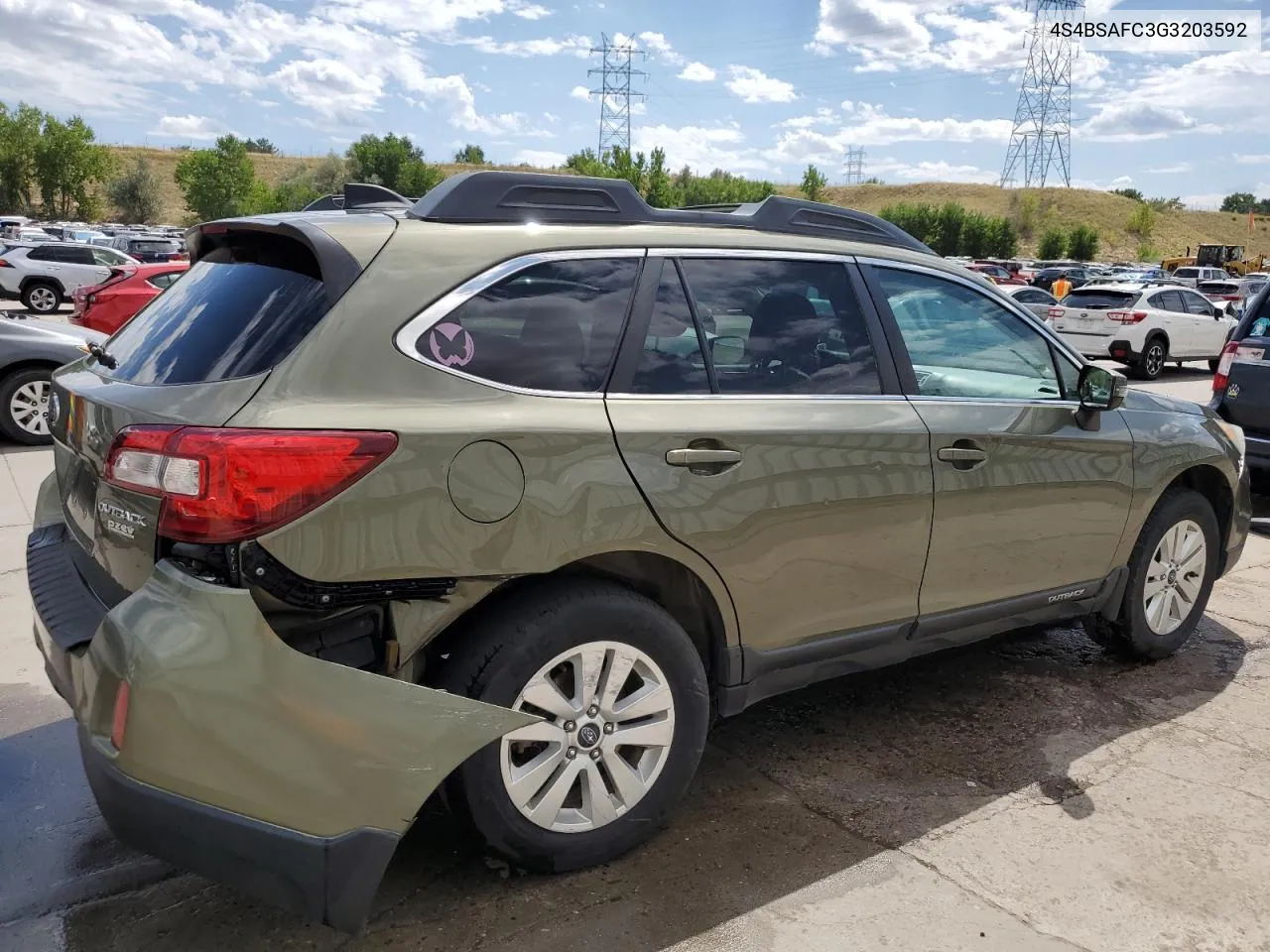 2016 Subaru Outback 2.5I Premium VIN: 4S4BSAFC3G3203592 Lot: 69792384