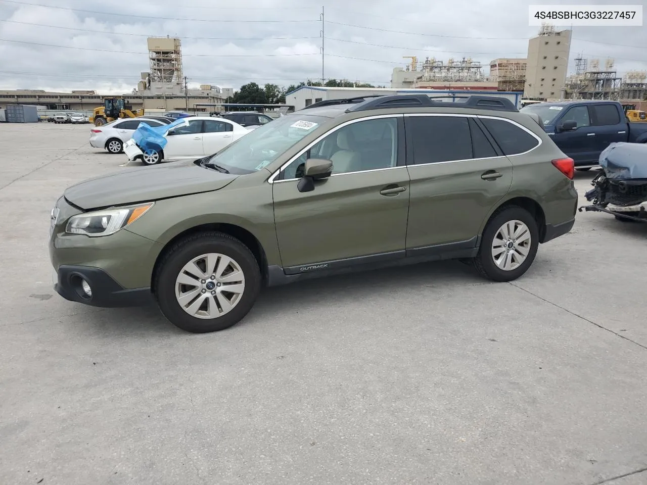 2016 Subaru Outback 2.5I Premium VIN: 4S4BSBHC3G3227457 Lot: 70126904