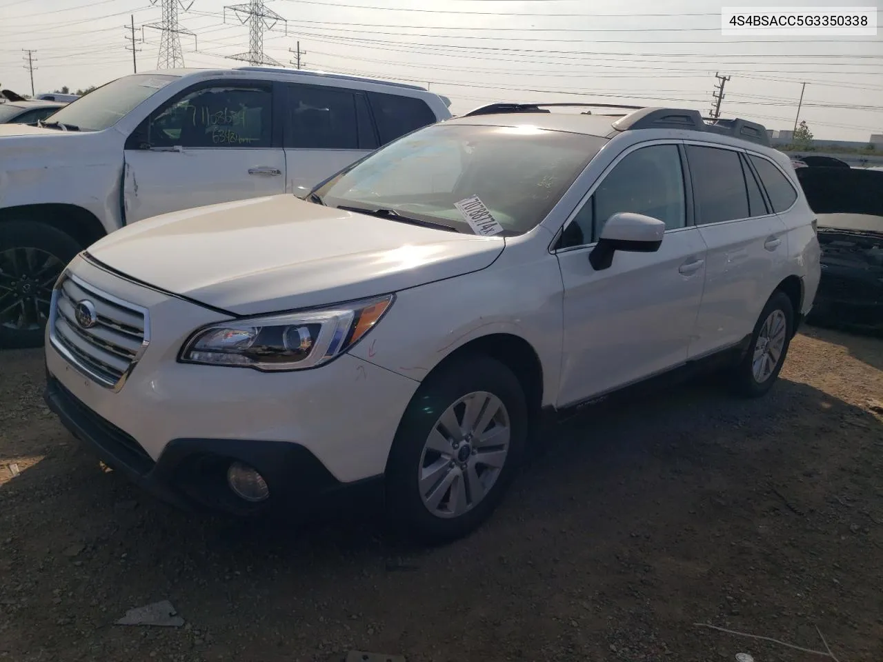 4S4BSACC5G3350338 2016 Subaru Outback 2.5I Premium