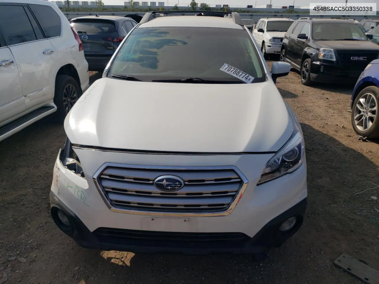 2016 Subaru Outback 2.5I Premium VIN: 4S4BSACC5G3350338 Lot: 70788774