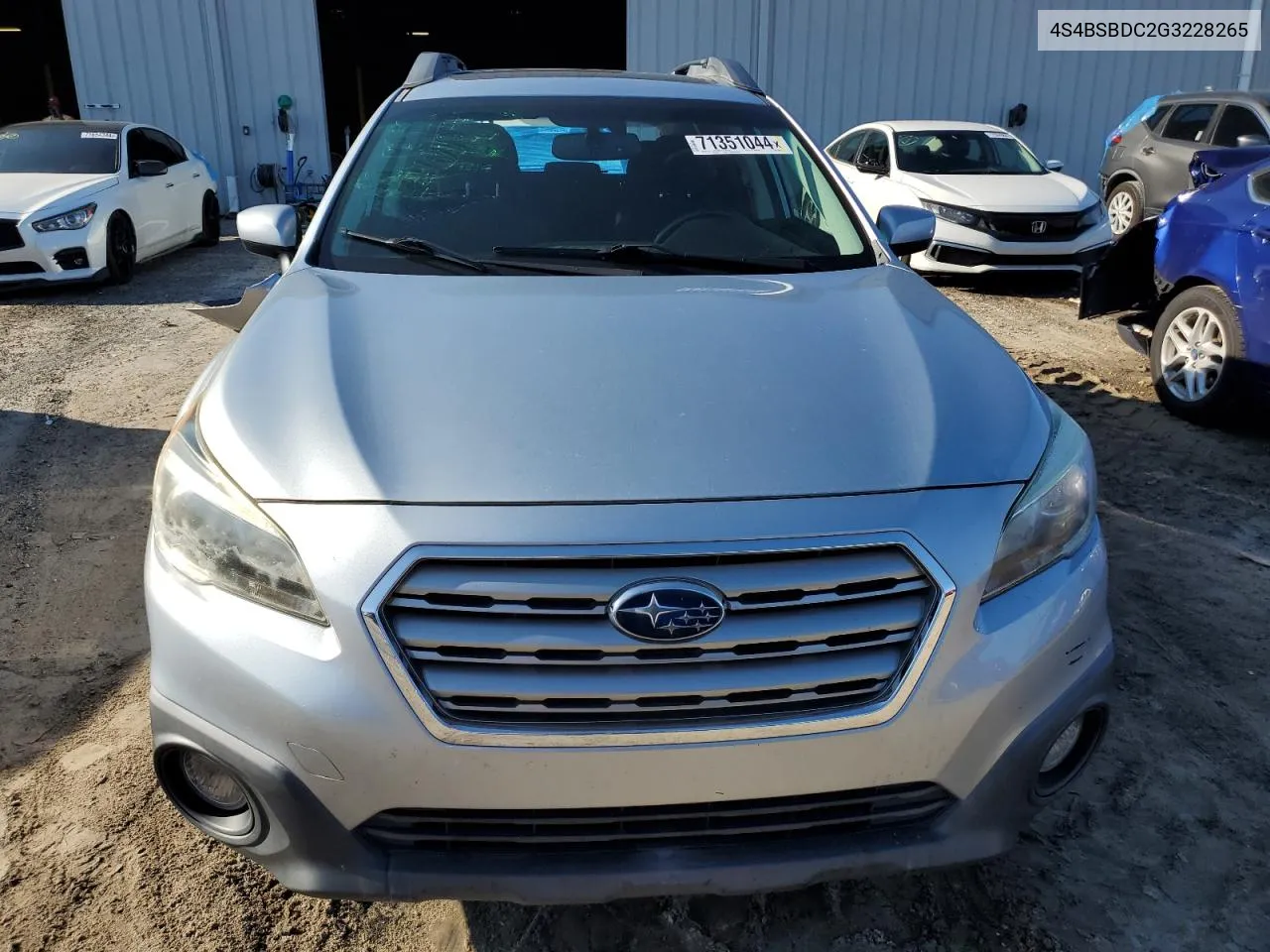 2016 Subaru Outback 2.5I Premium VIN: 4S4BSBDC2G3228265 Lot: 71351044