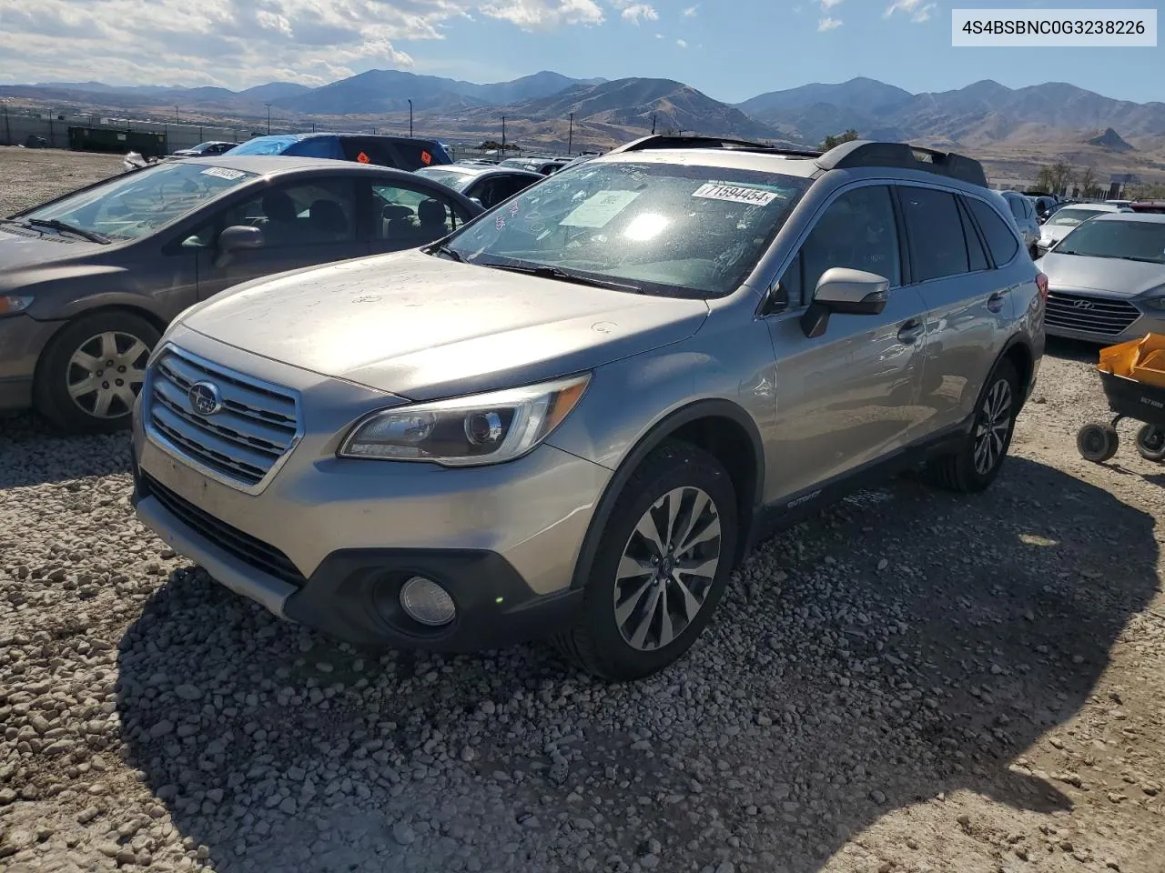 4S4BSBNC0G3238226 2016 Subaru Outback 2.5I Limited