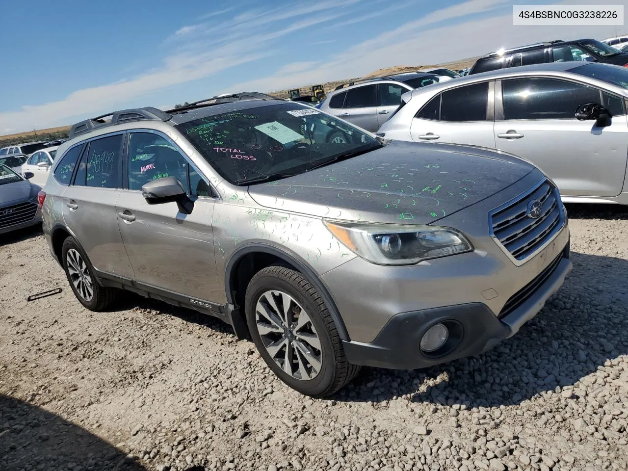 4S4BSBNC0G3238226 2016 Subaru Outback 2.5I Limited