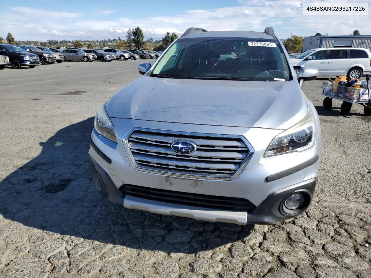 2016 Subaru Outback 2.5I Limited VIN: 4S4BSANC2G3217226 Lot: 72276894