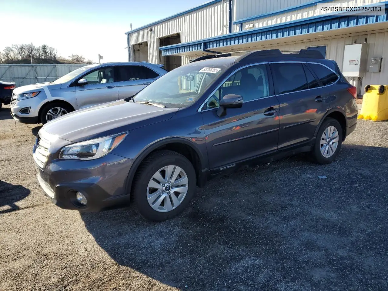 4S4BSBFCXG3254383 2016 Subaru Outback 2.5I Premium