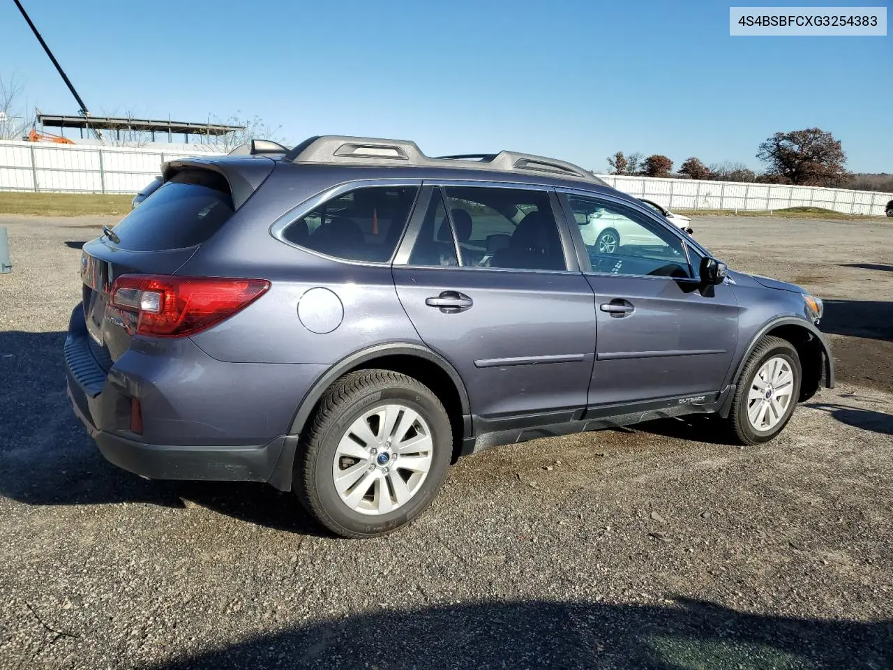 4S4BSBFCXG3254383 2016 Subaru Outback 2.5I Premium