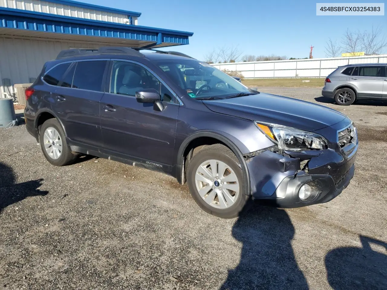 4S4BSBFCXG3254383 2016 Subaru Outback 2.5I Premium