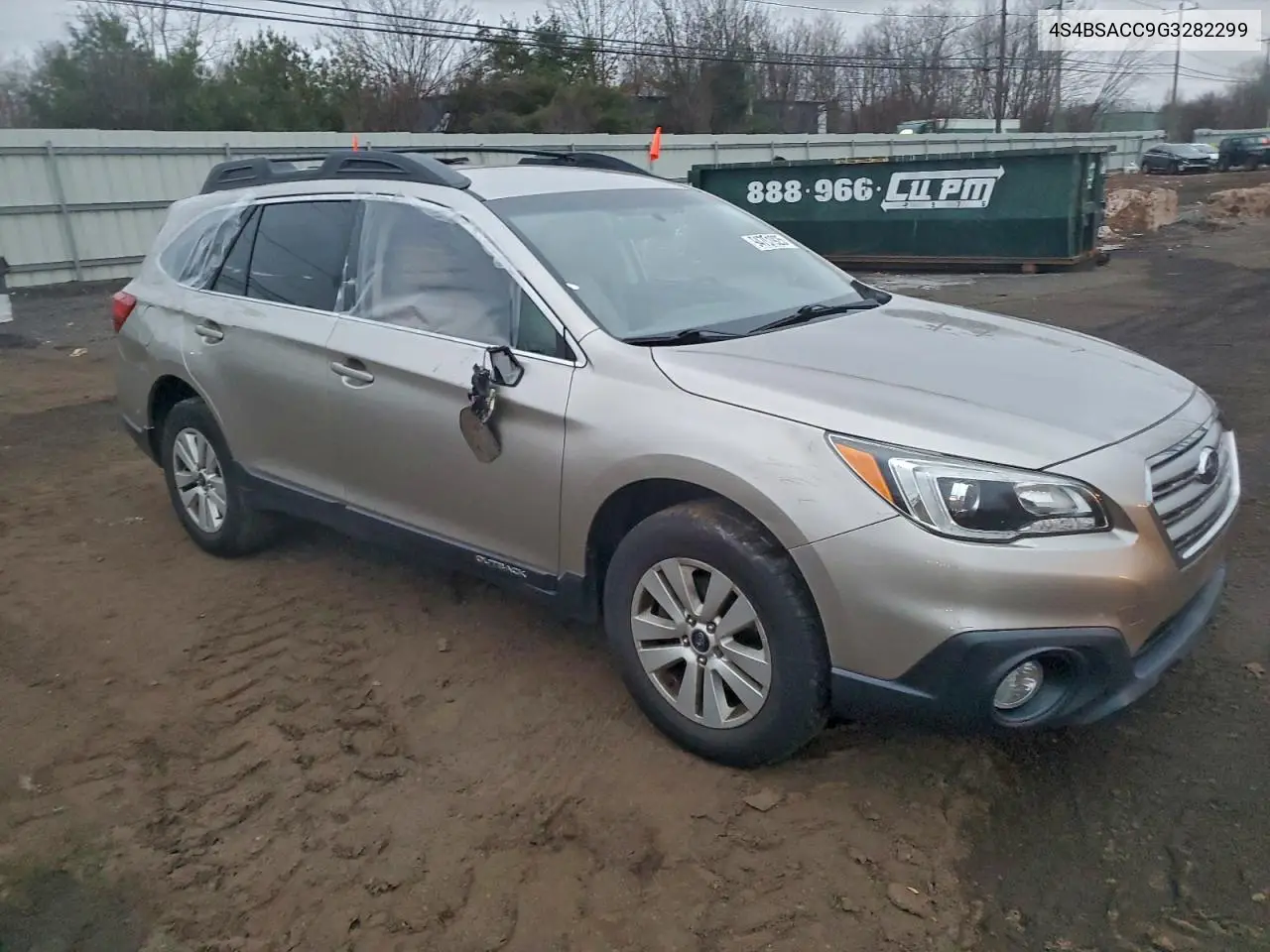 4S4BSACC9G3282299 2016 Subaru Outback 2.5I Premium