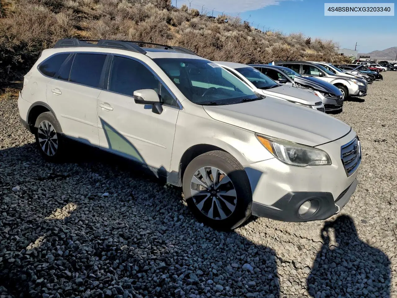 4S4BSBNCXG3203340 2016 Subaru Outback 2.5I Limited