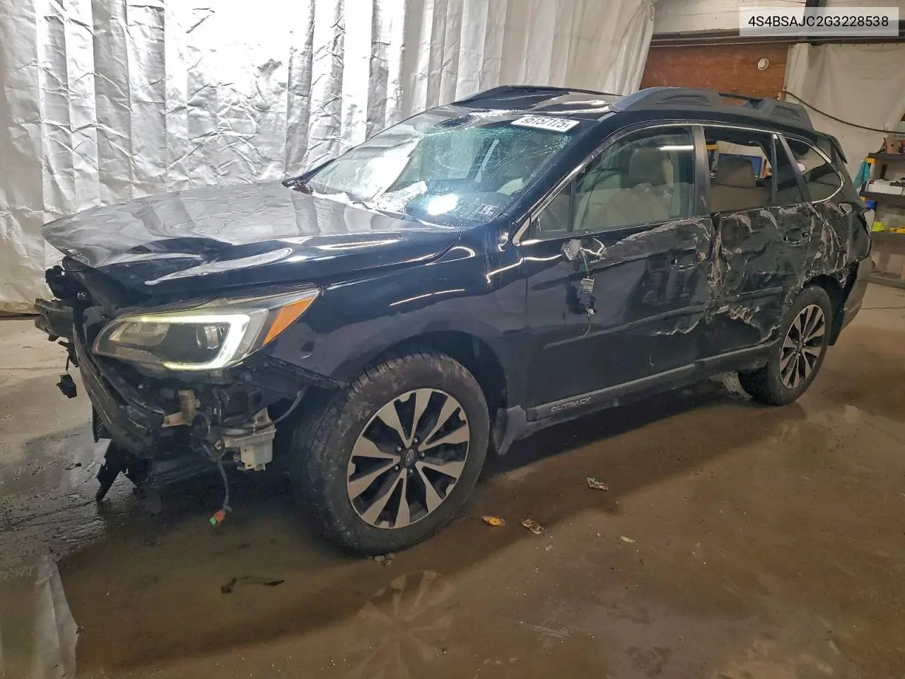 4S4BSAJC2G3228538 2016 Subaru Outback 2.5I Limited