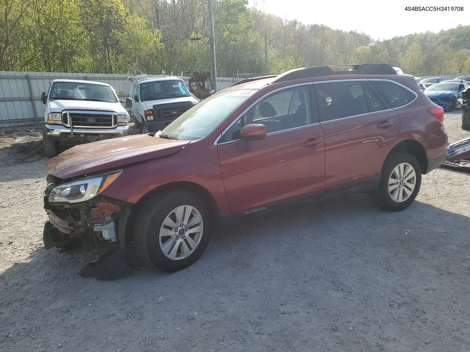 2017 Subaru Outback 2.5I Premium VIN: 4S4BSACC5H3419708 Lot: 51165484