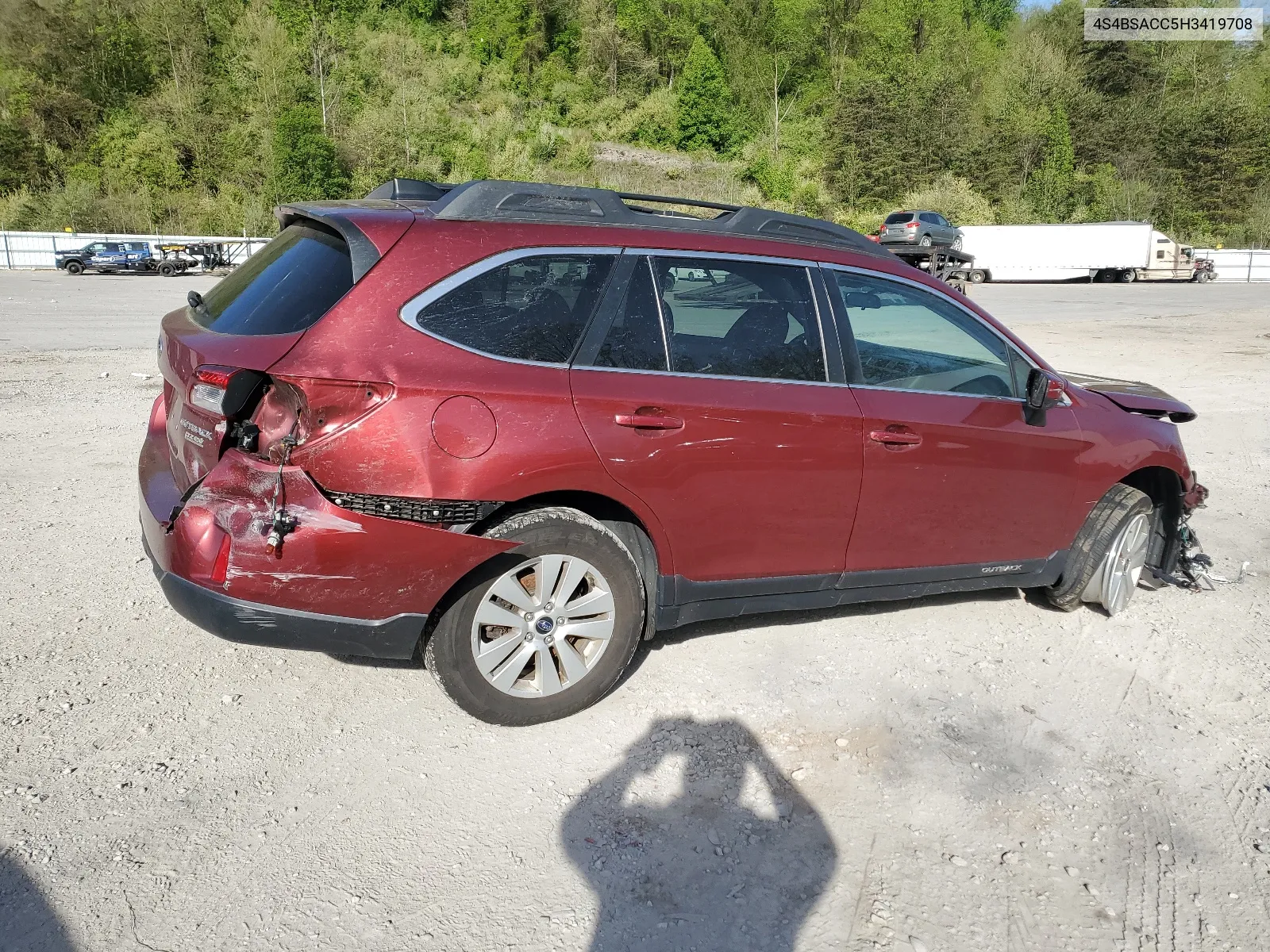 2017 Subaru Outback 2.5I Premium VIN: 4S4BSACC5H3419708 Lot: 51165484