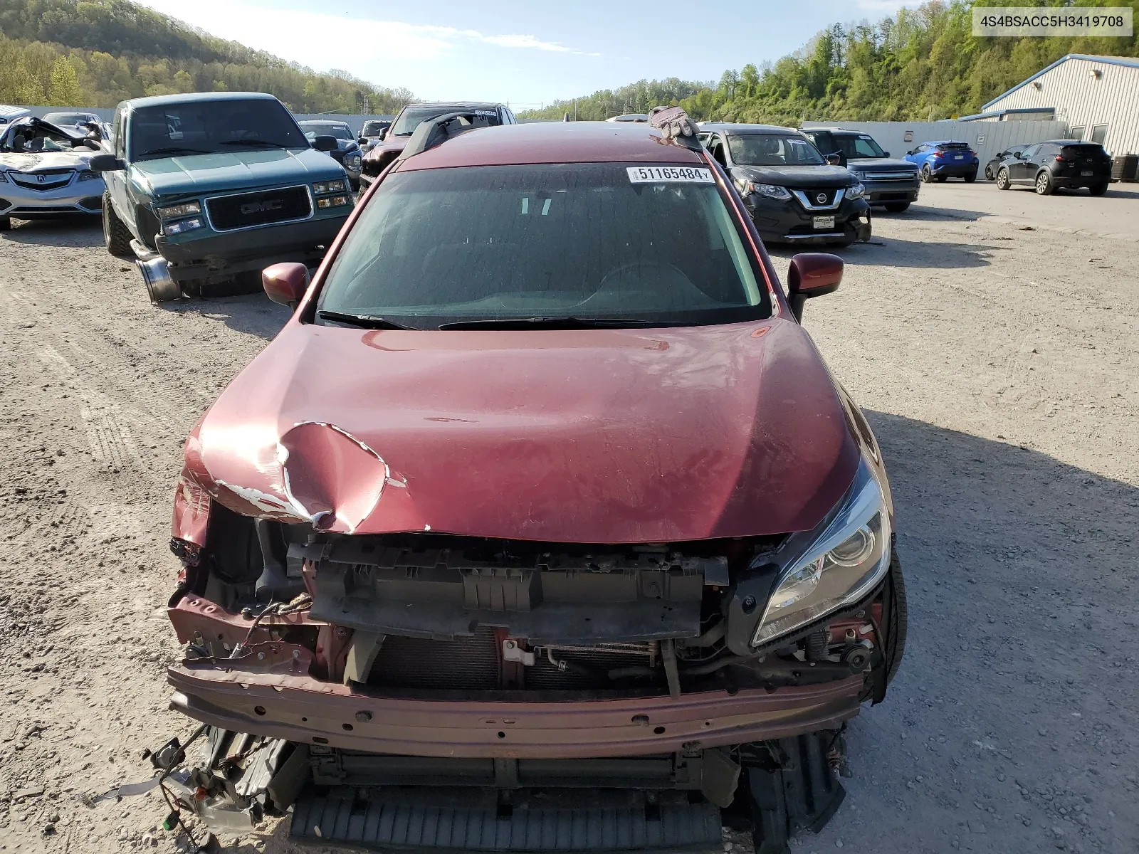 2017 Subaru Outback 2.5I Premium VIN: 4S4BSACC5H3419708 Lot: 51165484