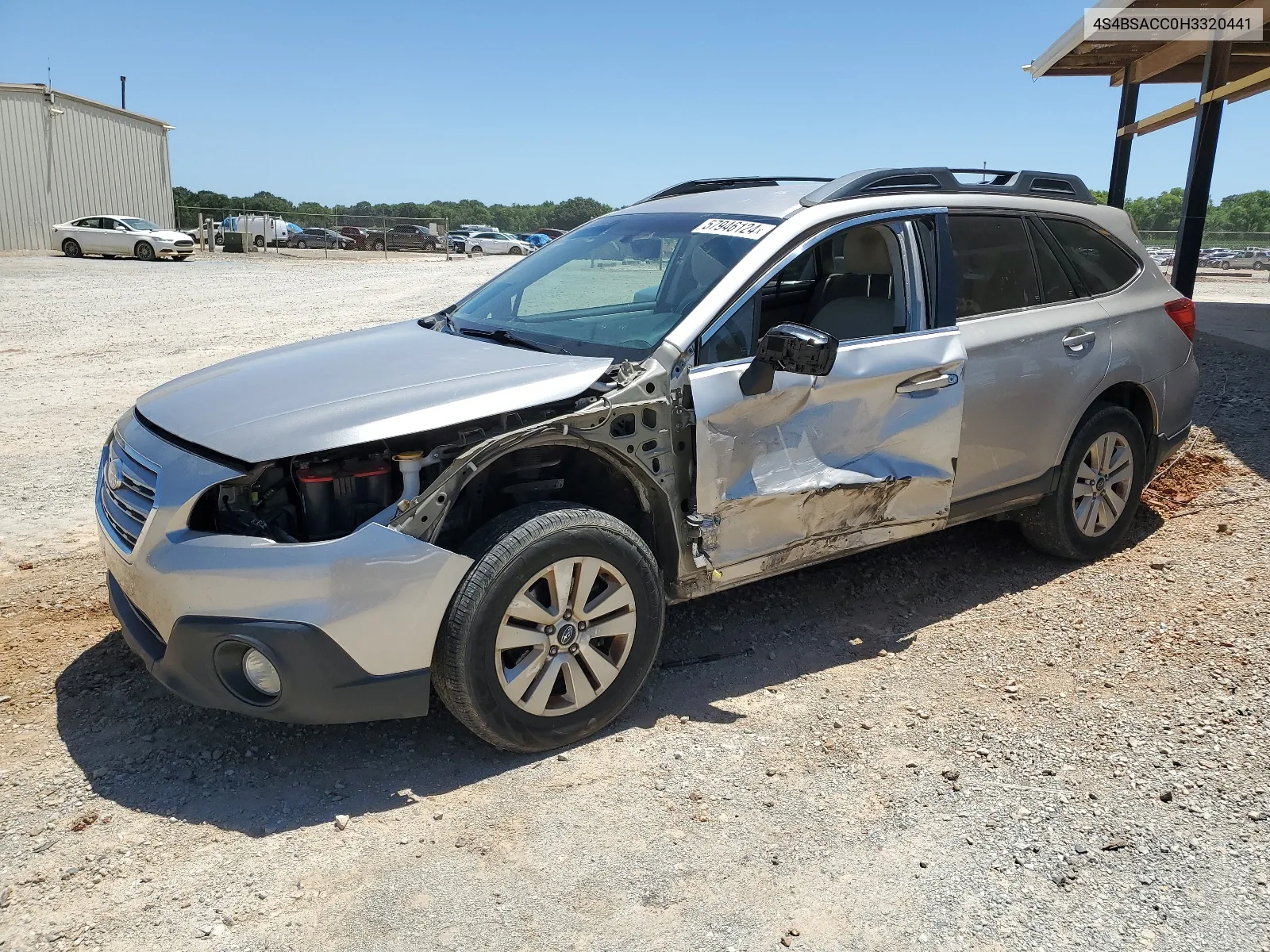 2017 Subaru Outback 2.5I Premium VIN: 4S4BSACC0H3320441 Lot: 57946124