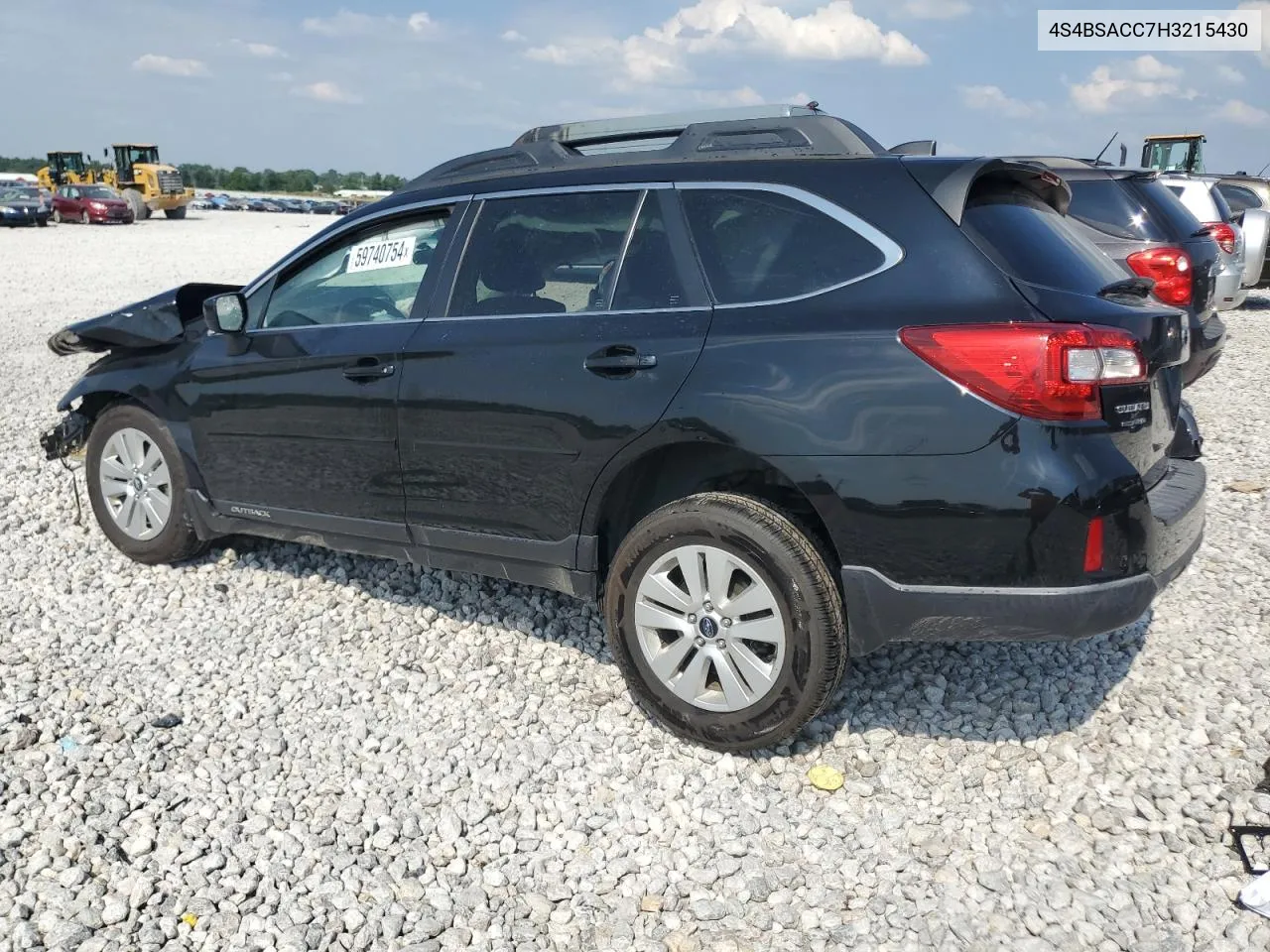 2017 Subaru Outback 2.5I Premium VIN: 4S4BSACC7H3215430 Lot: 59740754