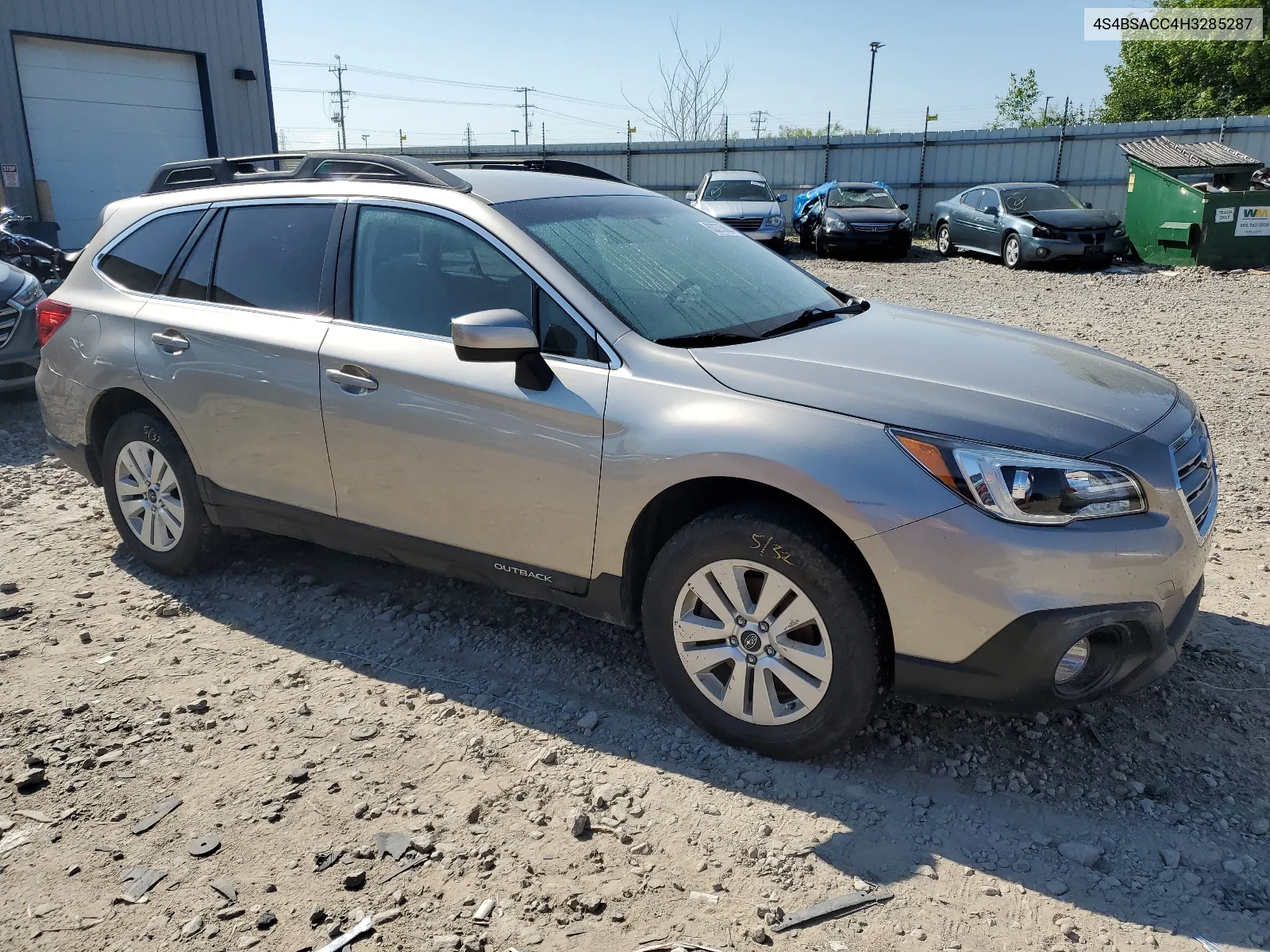 2017 Subaru Outback 2.5I Premium VIN: 4S4BSACC4H3285287 Lot: 63375804