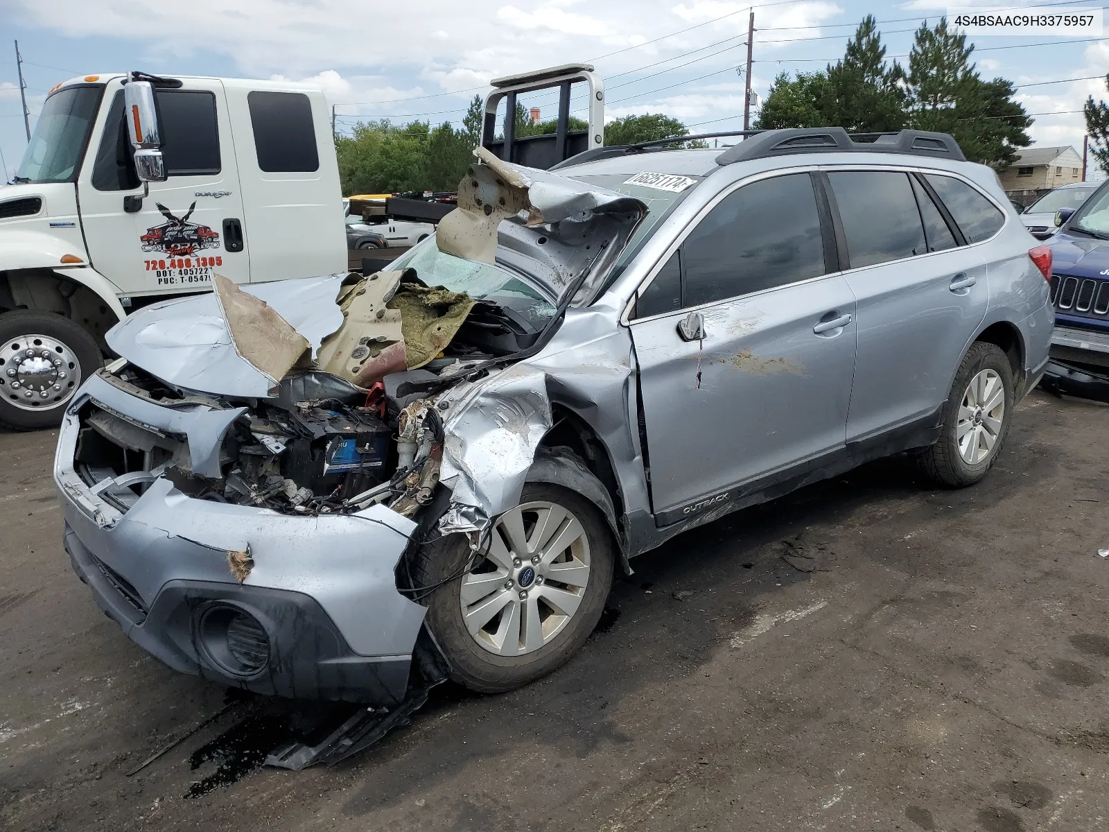 4S4BSAAC9H3375957 2017 Subaru Outback 2.5I