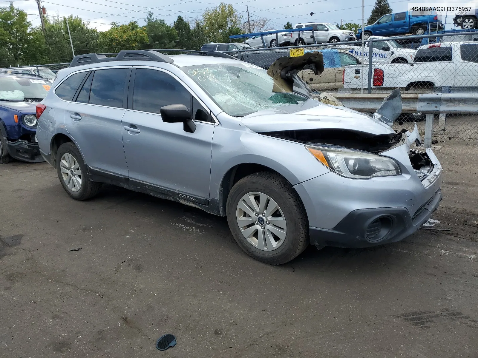 2017 Subaru Outback 2.5I VIN: 4S4BSAAC9H3375957 Lot: 66251174