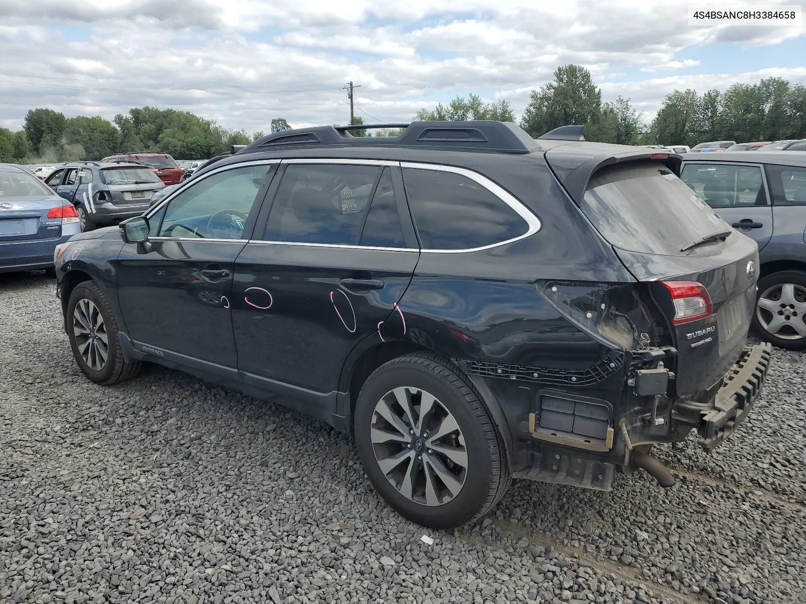 2017 Subaru Outback 2.5I Limited VIN: 4S4BSANC8H3384658 Lot: 66517594