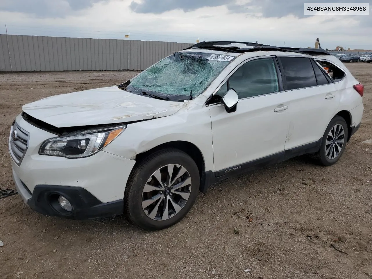 2017 Subaru Outback 2.5I Limited VIN: 4S4BSANC8H3348968 Lot: 66995064