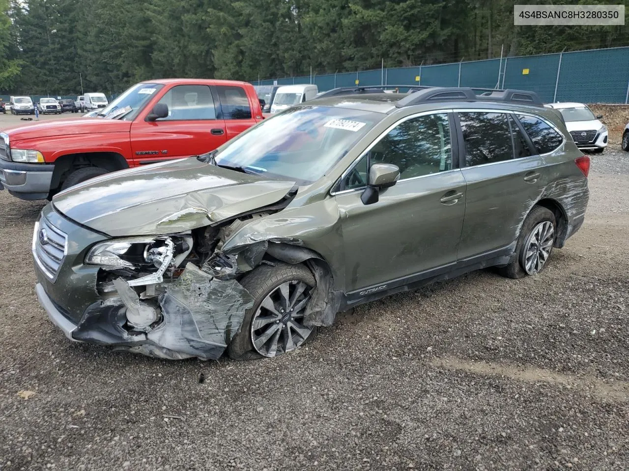 4S4BSANC8H3280350 2017 Subaru Outback 2.5I Limited