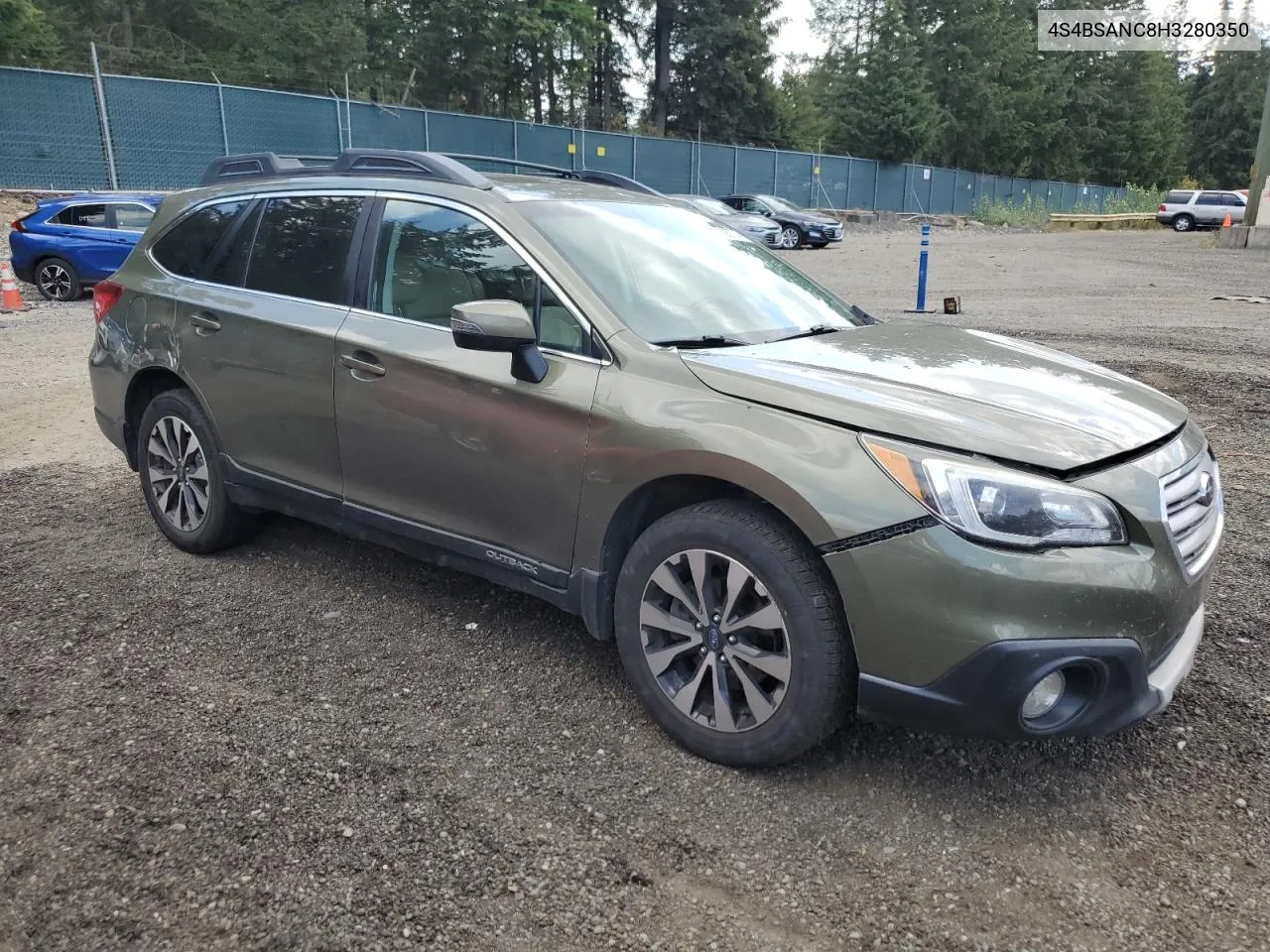 4S4BSANC8H3280350 2017 Subaru Outback 2.5I Limited