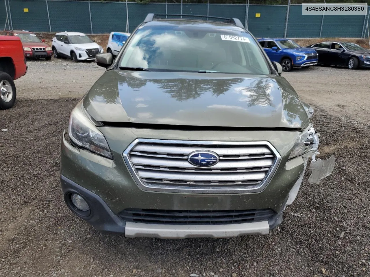 2017 Subaru Outback 2.5I Limited VIN: 4S4BSANC8H3280350 Lot: 67092774